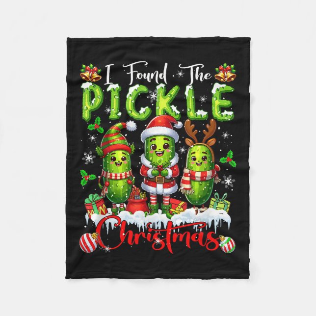 I Found The Ckle Christmas Santa Reindeer Elf Ckle Fleece Blanket (Front)