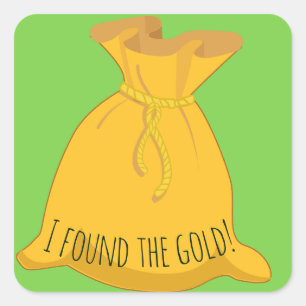 I found the gold St Patrick's Day Square Sticker