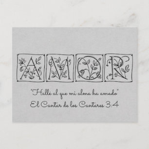 I Found the One my Soul Loves~Scripture~Spanish Postcard
