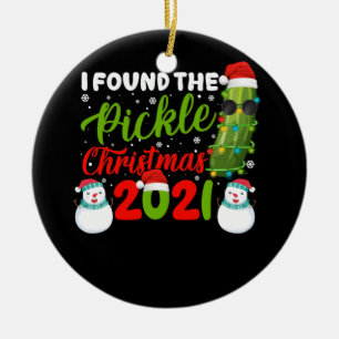 I Found The Pickle Christmas 2021 Santa Pickle Ceramic Tree Decoration