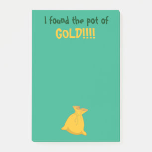 I found the pot of gold St. Patrick's Day Post-it Notes