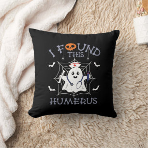 I Found This Humerus Funny Ghost Nursing Halloween Cushion