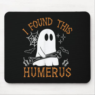 I Found This Humerus Funny Halloween Ghost Skeleto Mouse Mat