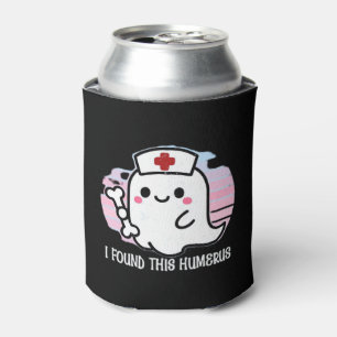 I Found This Humerus Funny Halloween Nurse Ghost B Can Cooler
