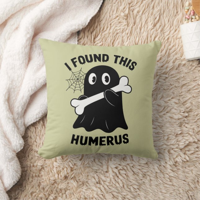 I Found This Humerus Halloween Ghost Cushion (Blanket)