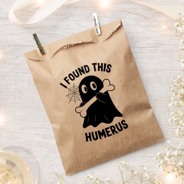 I Found This Humerus Halloween Ghost Favour Bags (Clipped)