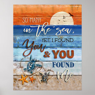 I found you and you found me Turtles Poster