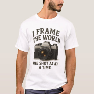 I Frame the World – Vintage Camera Photographer T-Shirt