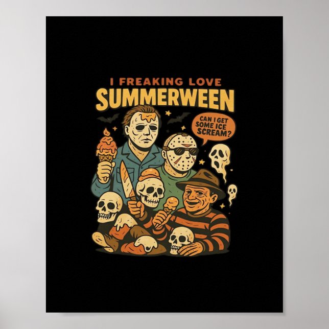 I Freaking Love Summer Halloween Essential Poster (Front)