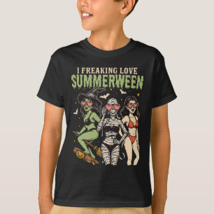 I Freaking Love Summerween Funny Halloween Women G T-Shirt