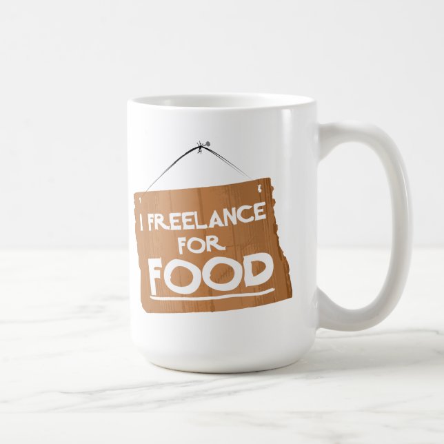 I FREELANCE FOR FOOD - MUG (Right)