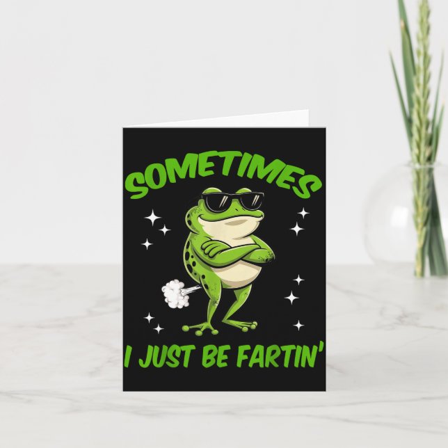 I Frog Sometimes Embarrassing Just Farting Humor Card (Front)