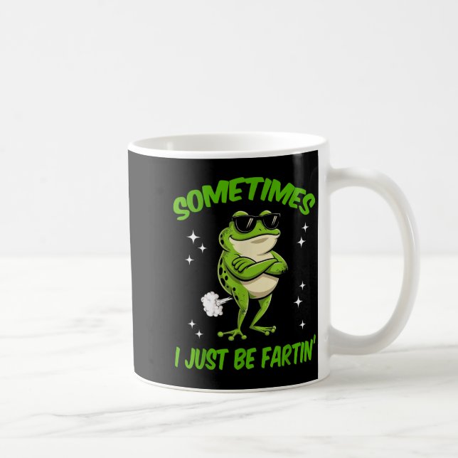 I Frog Sometimes Embarrassing Just Farting Joke Coffee Mug (Right)