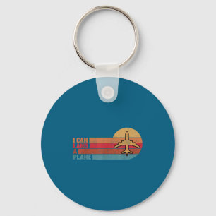 I Funny Can Land Plane Aeroplane Pilot Key Ring