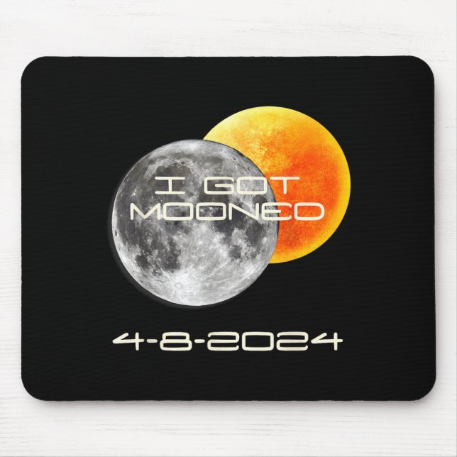 I Funny Got Mooned Solar Eclipse Total Mouse Mat (Front)