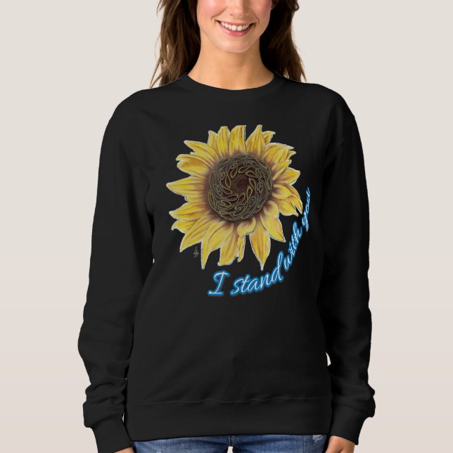 I Funny S Tand W Ith U Kraines Sweatshirt (Front)