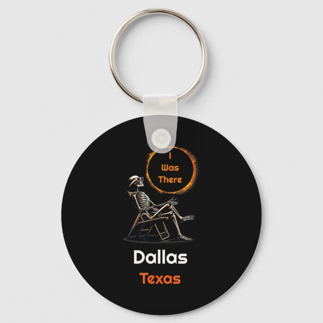 I Funny Solar Eclipse Dallas Texas There Key Ring (Front)