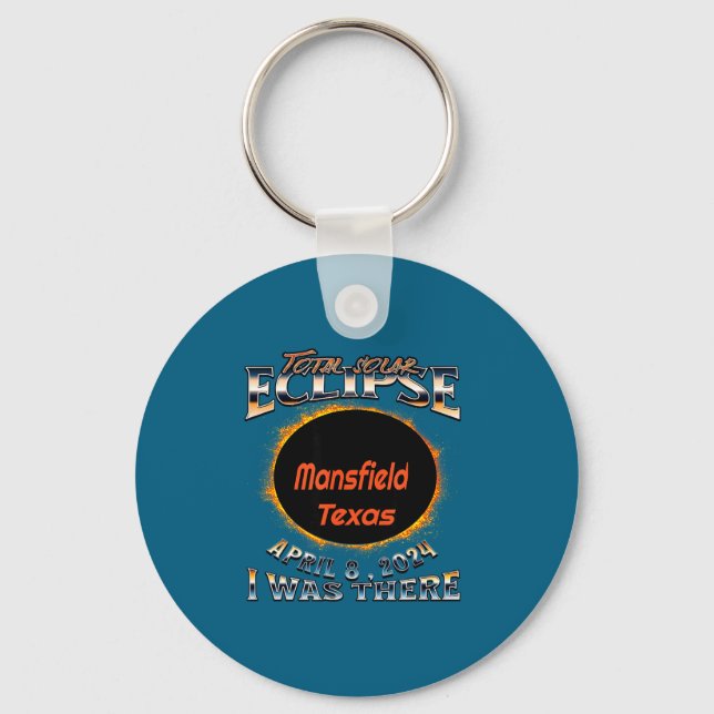 I Funny Solar Eclipse Mansfield Texas There Key Ring (Front)