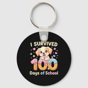I Funny Survived 100 Days School Punny Key Ring