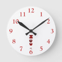 I Fuzzy U Acrylic Wall Clock