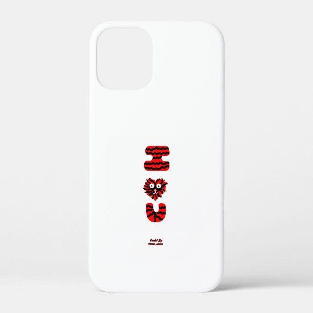 I Fuzzy U Apple iPhone 12 Mini Case (Back)