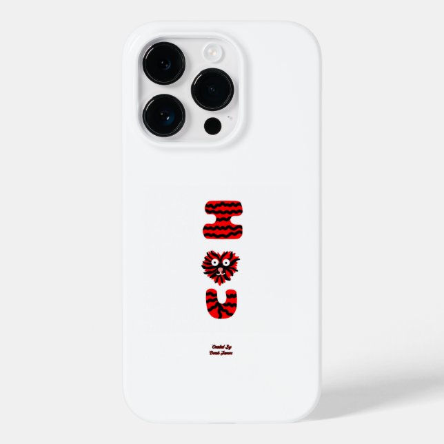 I Fuzzy U Apple iPhone 14 Pro Case  (Back)