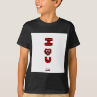 I Fuzzy U Boys Black Basic T Shirt