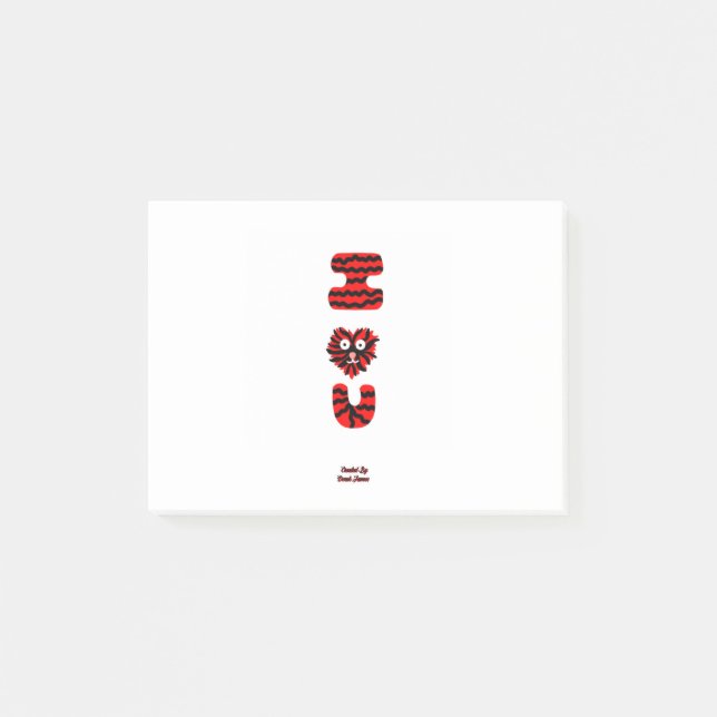 I Fuzzy U Post-it Notes (10.2 cm x 7.6 cm) (Front)