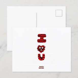 I Fuzzy U Postcard