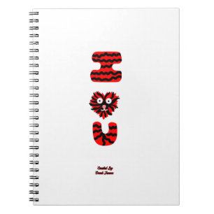 I Fuzzy U Spiral Photo Notebook