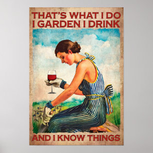 I garden I Drink - Home Decor Wall Art