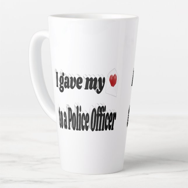 I Gave My Heart to a Police Officer  Latte Mug (Left Angle)