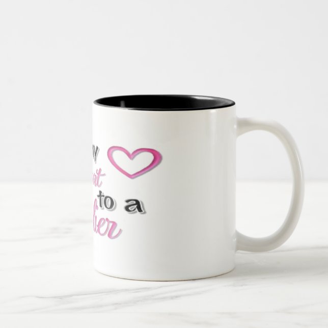 "I Gave My Heart To A Soldier" Two-Tone Coffee Mug (Right)