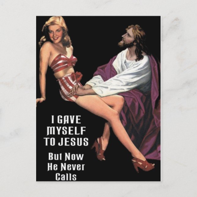 I Gave Myself  to Jesus Postcard (Front)