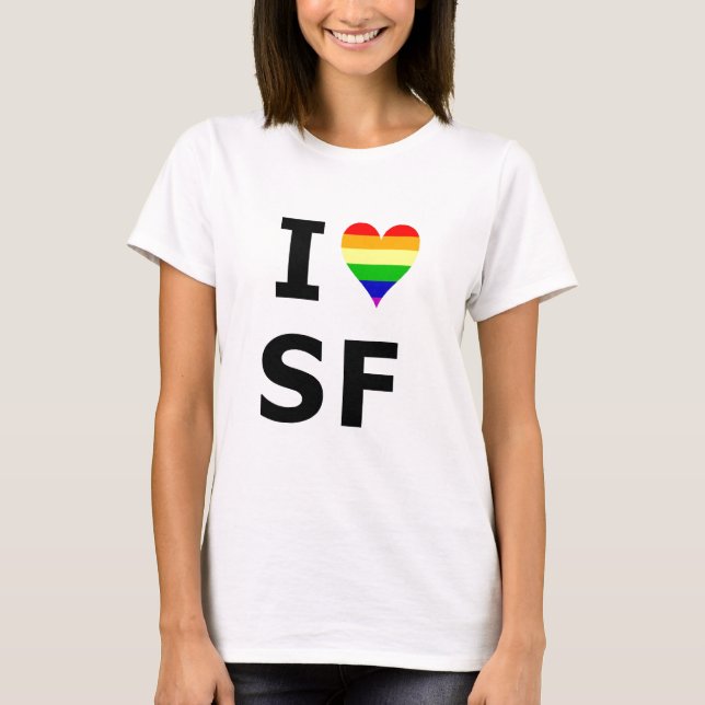I Gay Heart San Francisco T-Shirt (Front)