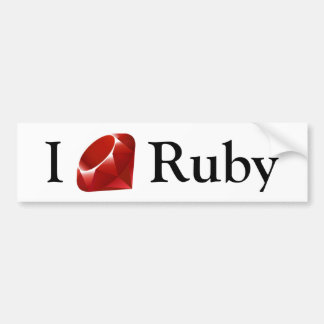 I Gem Ruby (white) Bumper Sticker