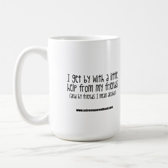 "I get by with a little help from my friends" Mug (Left)