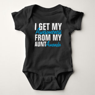 I Get My Awesomeness From My Aunt (The Aunt Name) Baby Bodysuit