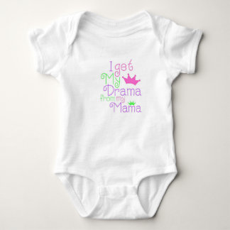 I get my drama from my mama, Crown Baby Bodysuit