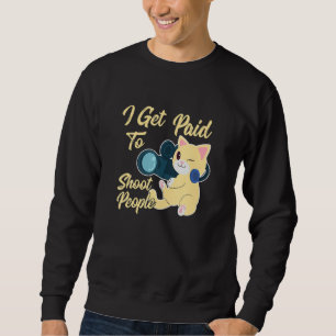 I Get Paid O Shoot People Photography Classic Cat Sweatshirt