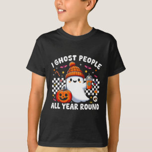 I Ghost People All Year Round Retro Funny Hallowee T-Shirt