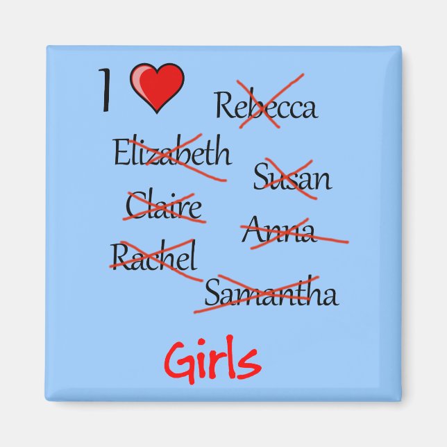 'I ♥ Girls' Magnet (Front)