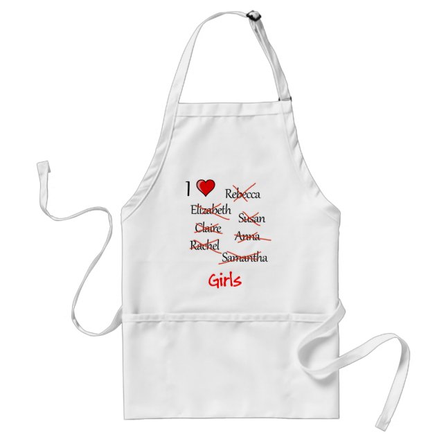 'I ♥ Girls' Standard Apron (Front)