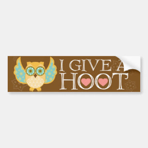 I GIVE A HOOT Bumper Sticker