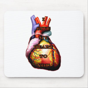 I Give My Heart To You Brown The MUSEUM Zazzle Gif Mouse Mat
