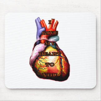 I Give My Heart To You Brown The MUSEUM Zazzle Gif Mouse Mat