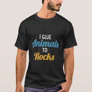 I Glue Animals To Rocks Aquarist Funny Aquarium Sa T-Shirt