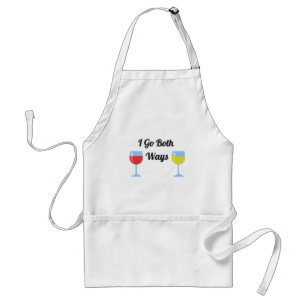 I GO Both Ways Wine Funny Standard Apron