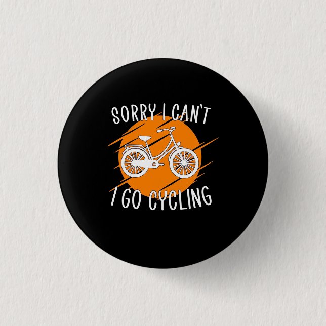 I Go Cycling 3 Cm Round Badge (Front)