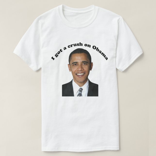 I Got A Crush On Obama Girl T-Shirt (Design Front)